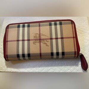 Burberry Check Zip Wallet